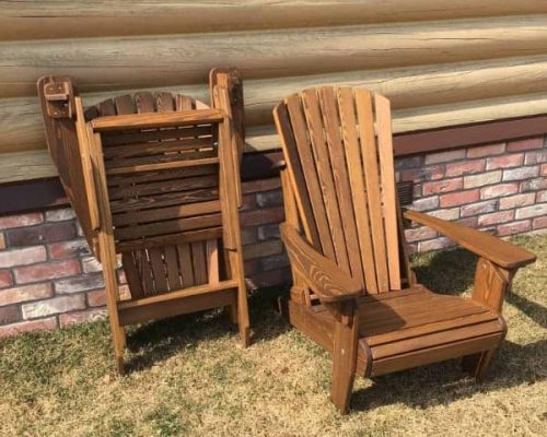 Складное кресло Адирондак из лиственницы